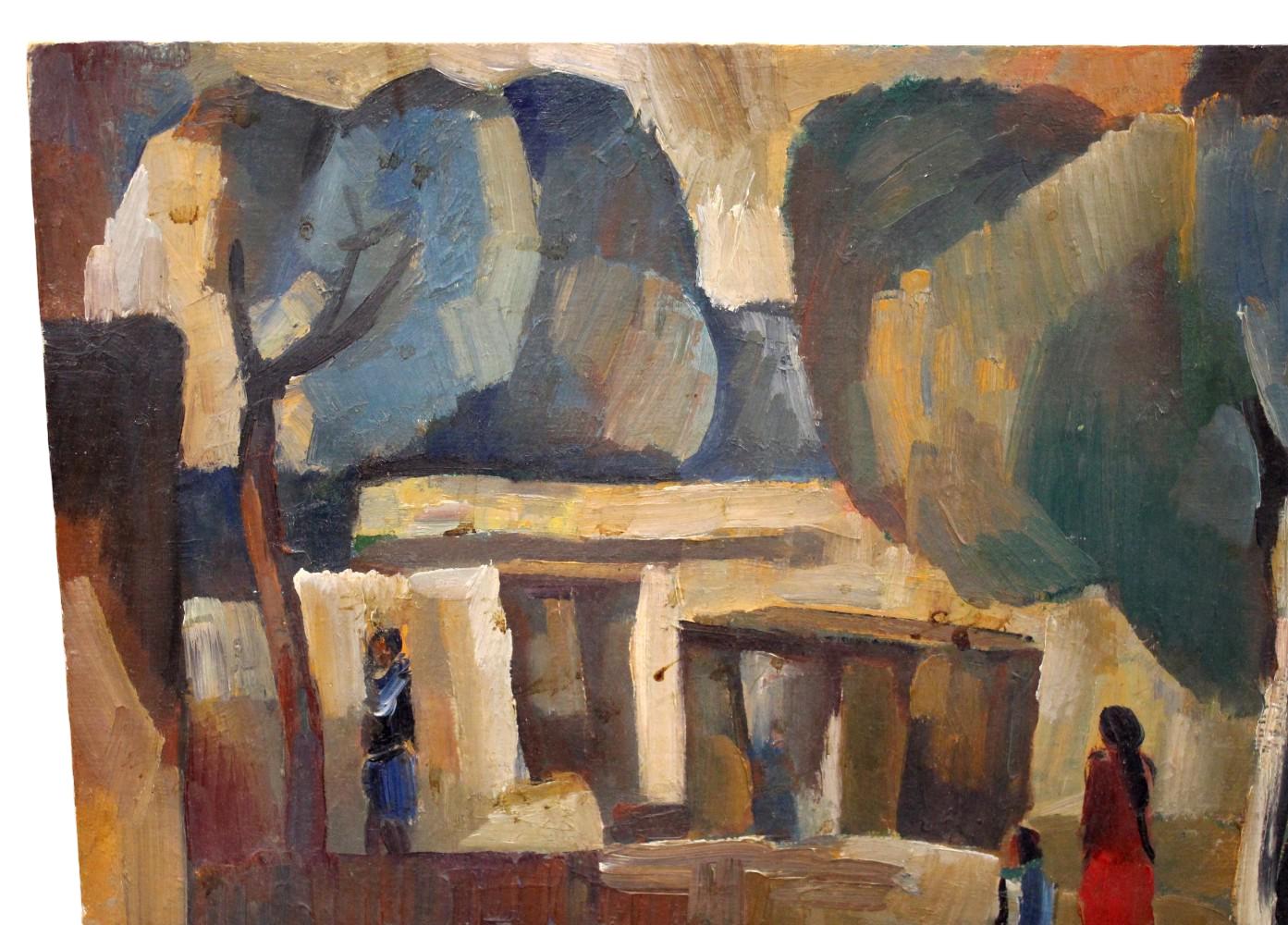 VLADIMIR CHUB (RUSSIAN/UZBEK, B. 1940) OIL PAINTING, "SIDJAK", 1980