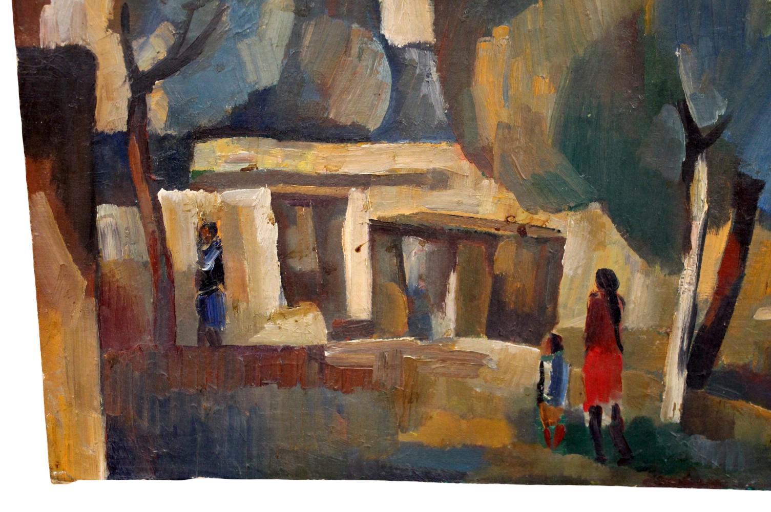 VLADIMIR CHUB (RUSSIAN/UZBEK, B. 1940) OIL PAINTING, "SIDJAK", 1980