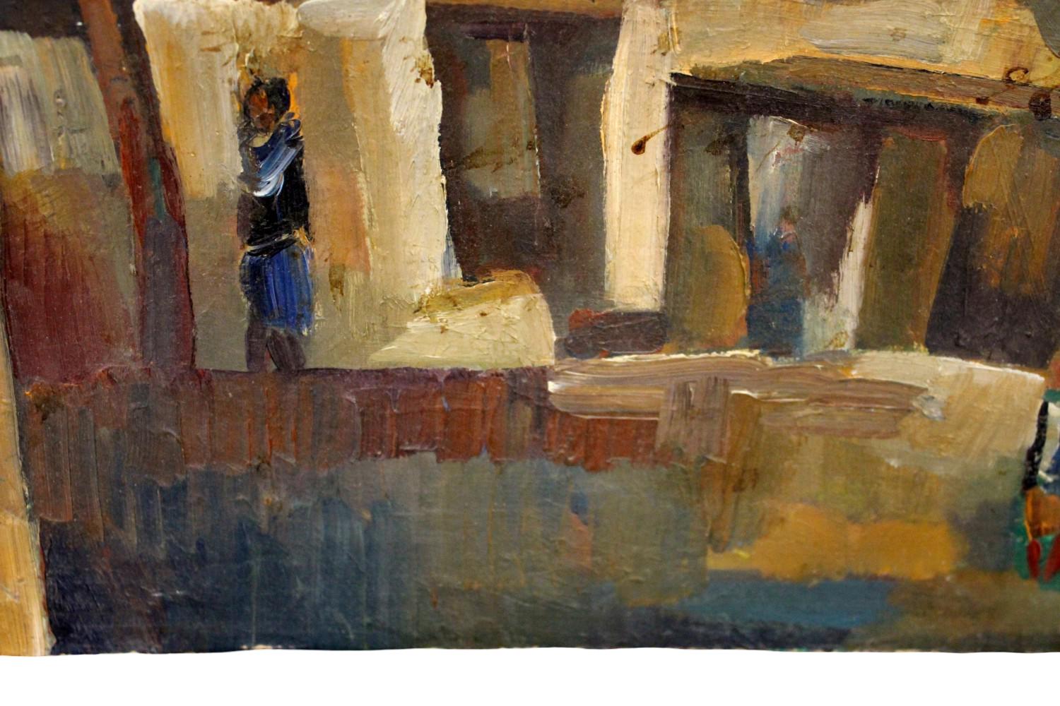 VLADIMIR CHUB (RUSSIAN/UZBEK, B. 1940) OIL PAINTING, "SIDJAK", 1980