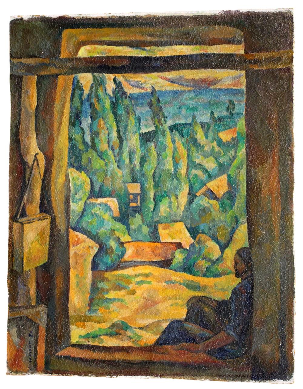 VLADIMIR CHUB (RUSSIAN/UZBEK, B. 1940) OIL PAINTING "IN THE EVENING"
