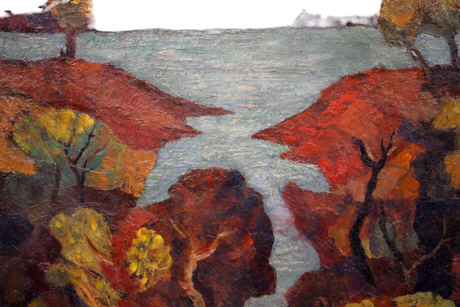 VLADIMIR CHUB (RUSSIAN/UZBEK, B. 1940) OIL PAINTING "AUTUMN", 1986