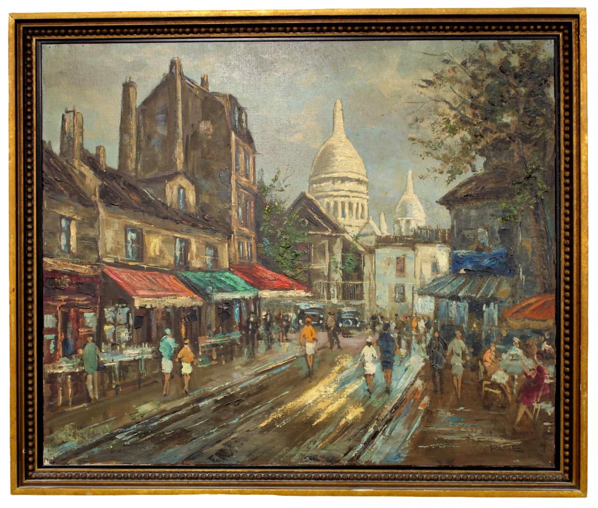 Place du Tertre Oil On Canvas By Page