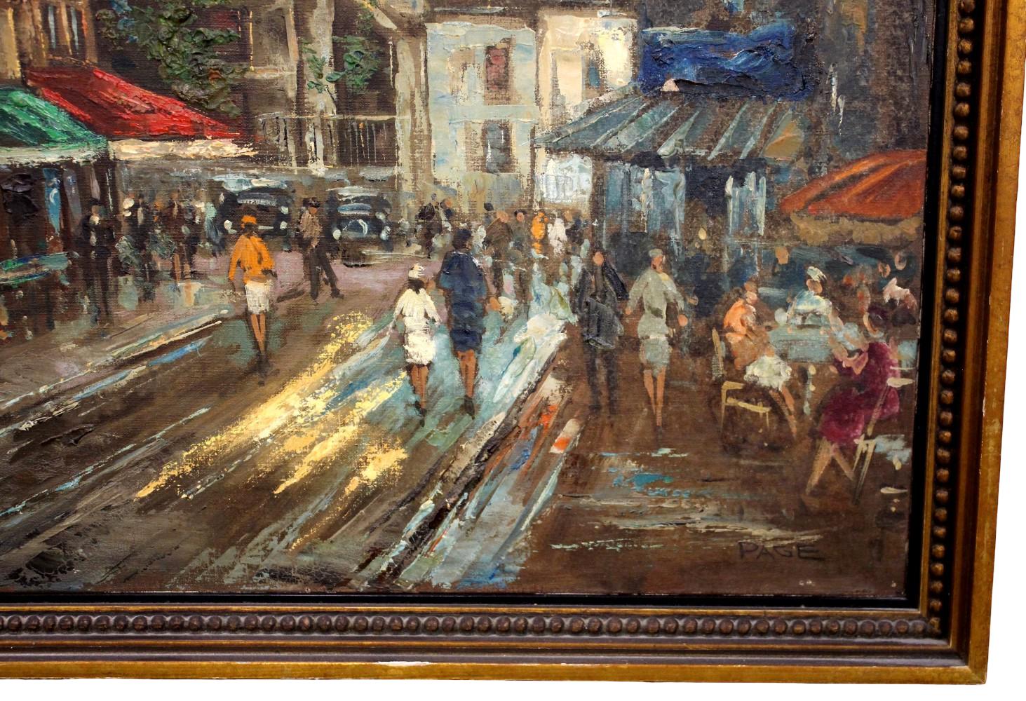 Place du Tertre Oil On Canvas By Page
