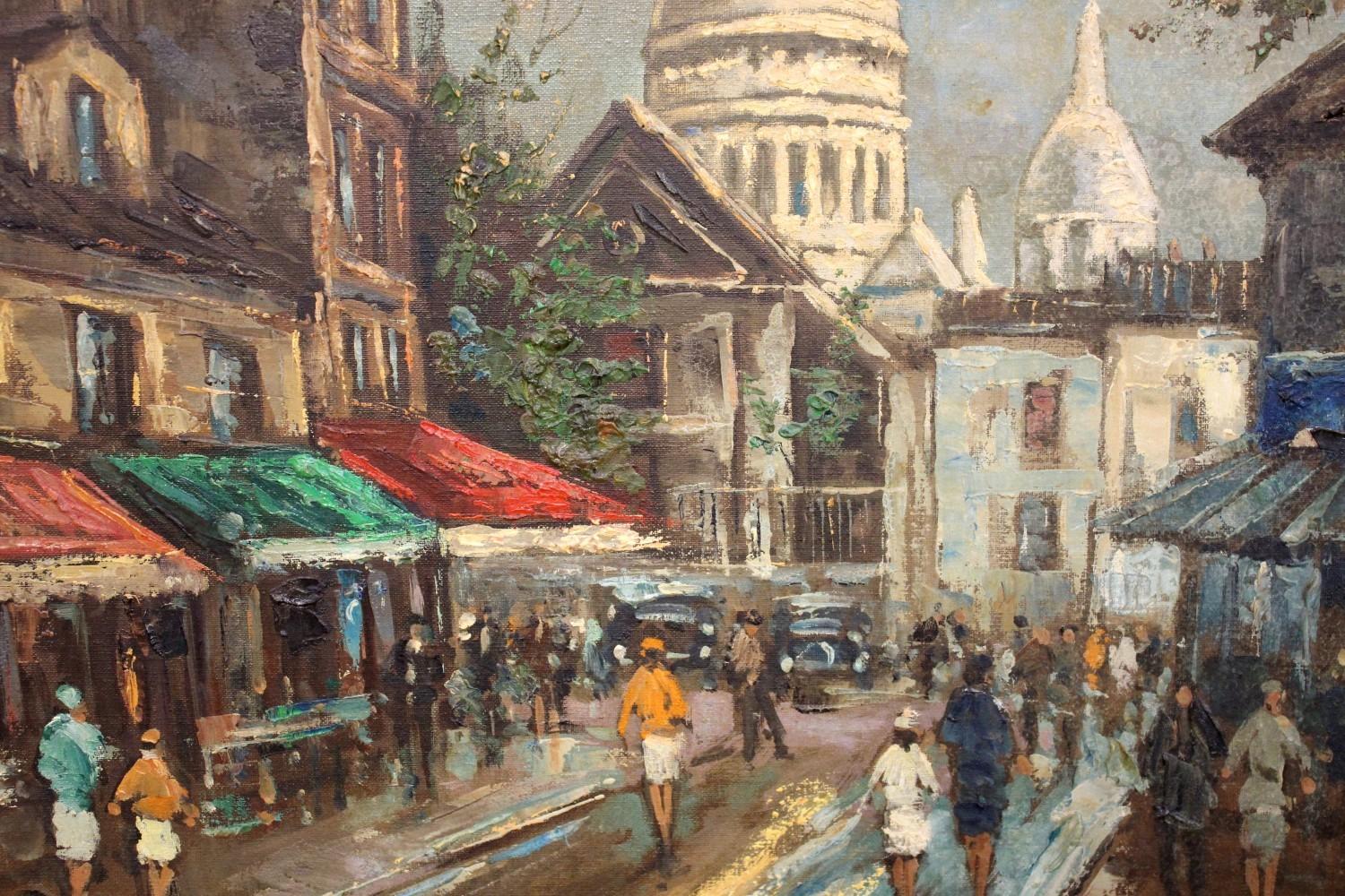 Place du Tertre Oil On Canvas By Page