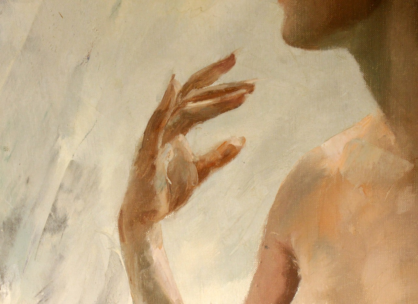 Polish Igor Talwinski Female Nude Oil Painting