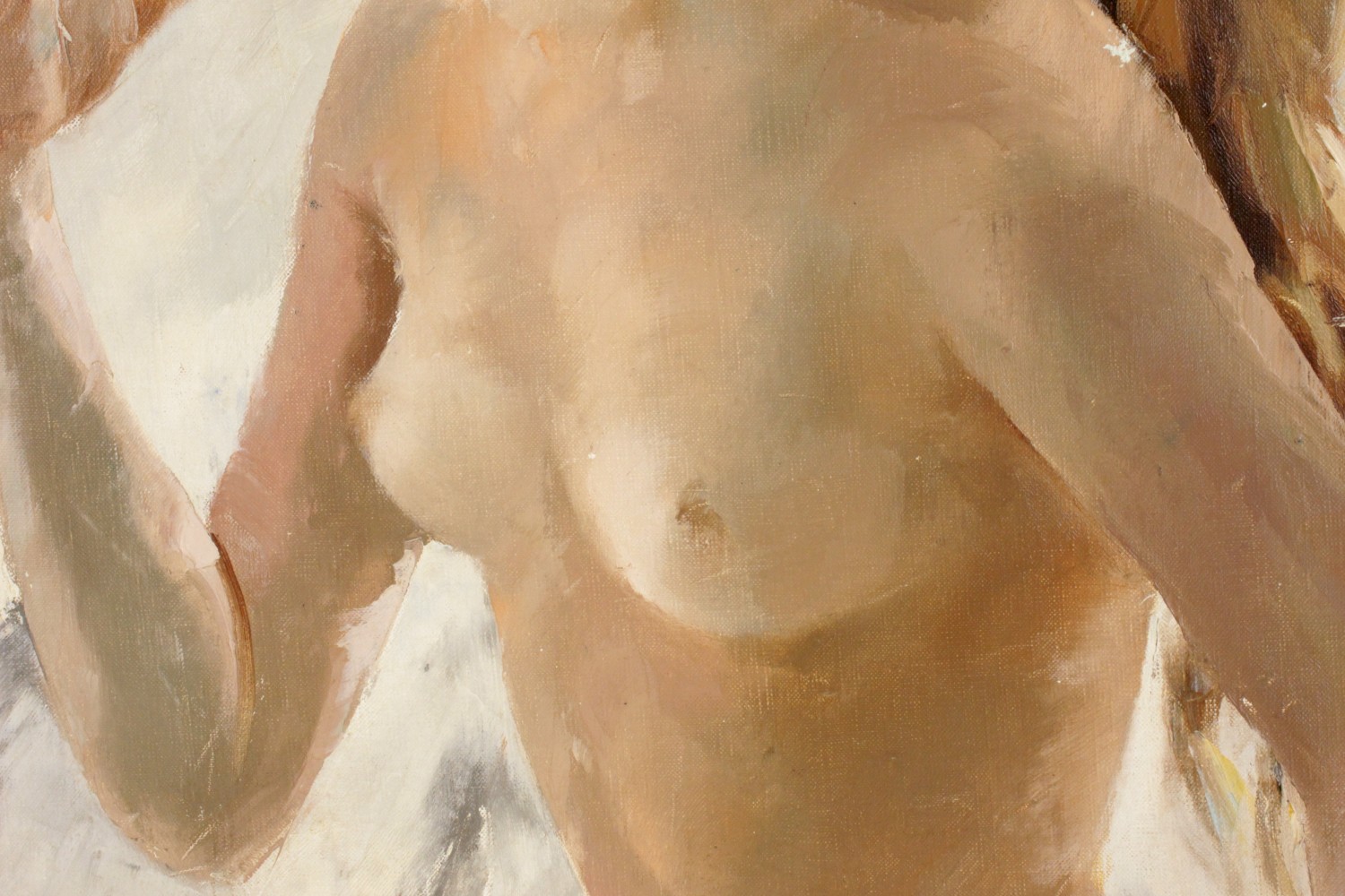Polish Igor Talwinski Female Nude Oil Painting