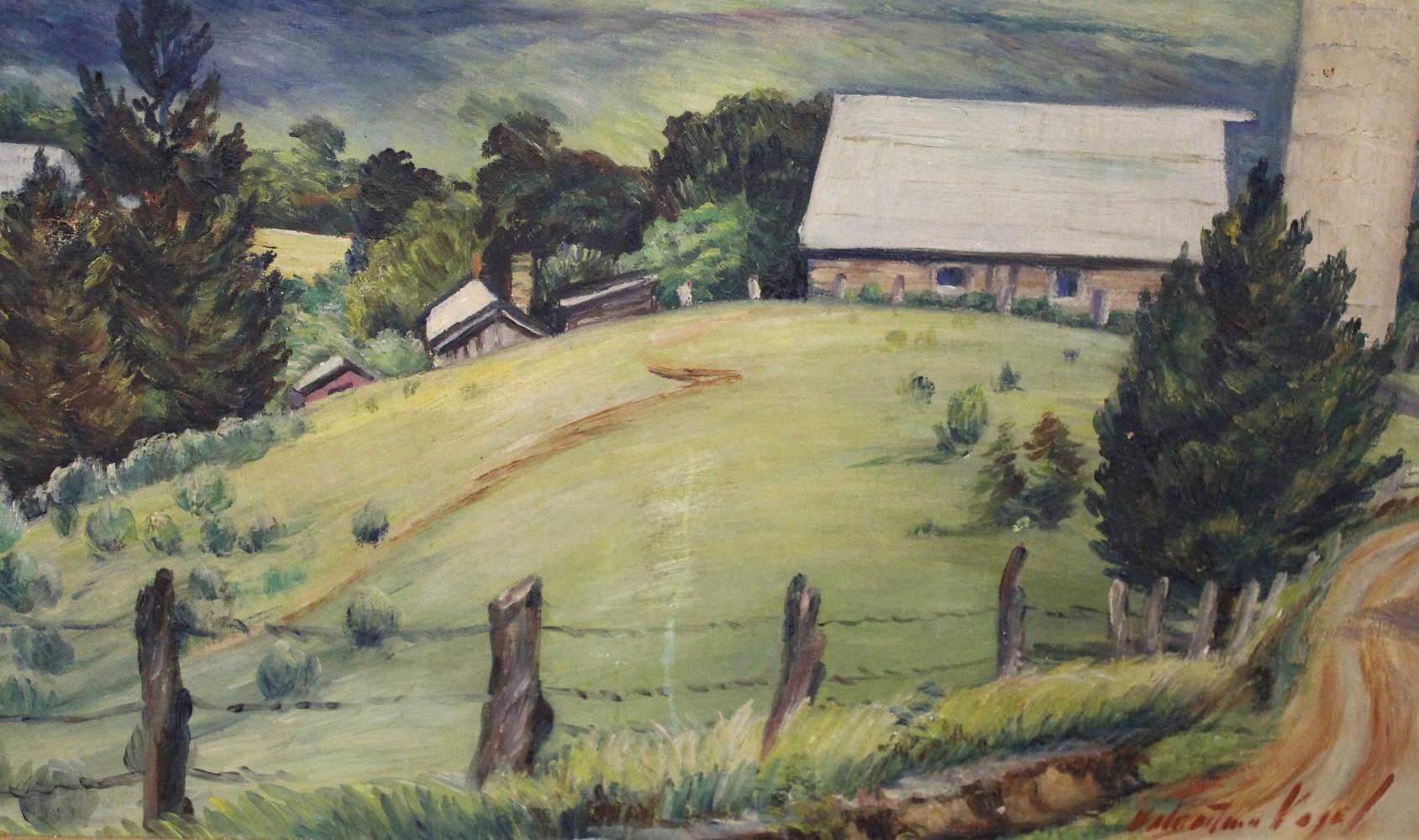 American Valentine Vogel Oil On Canvas Landscape