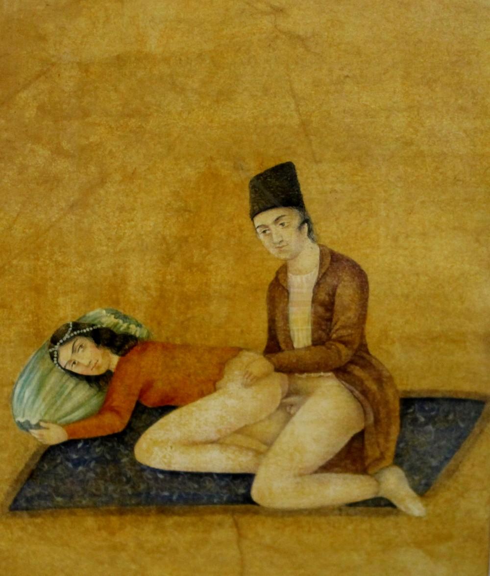 RARE 19TH CENTURY PERSIAN EROTIC MINIATURE