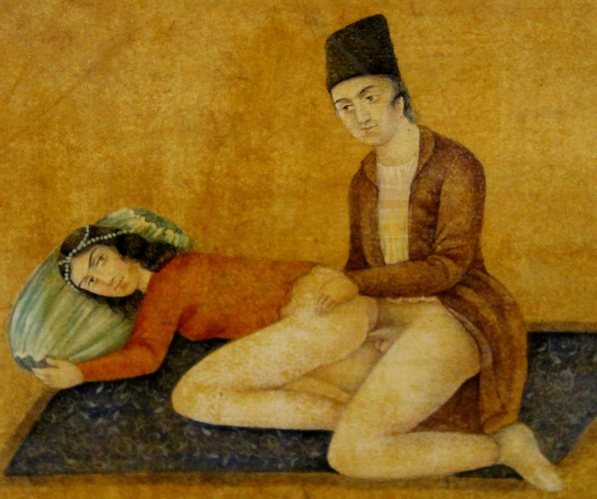 RARE 19TH CENTURY PERSIAN EROTIC MINIATURE