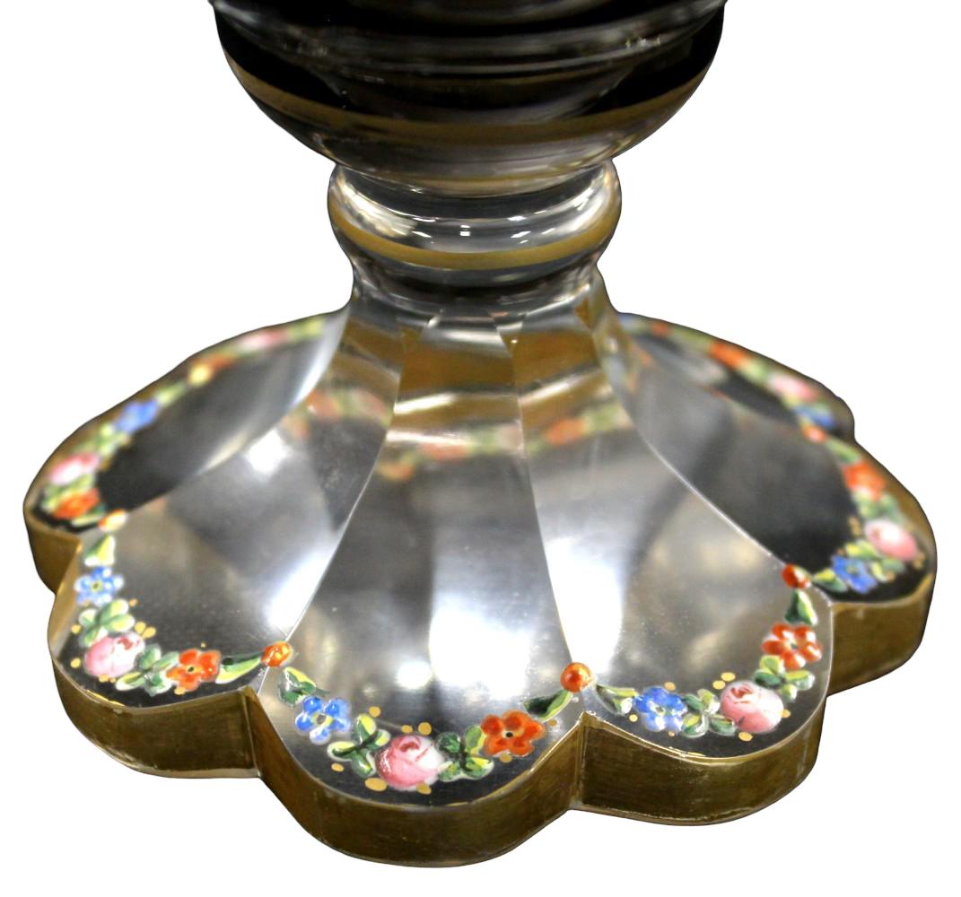 Moser Bohemian Crystal Enamel Bonbonniere 19th Century