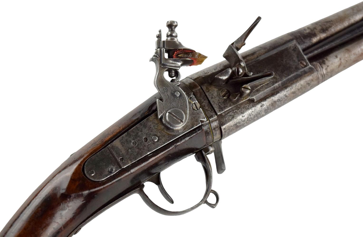 A Good German Wheellock Hunting Rifle With Octagonal Barrel Circa 1735.