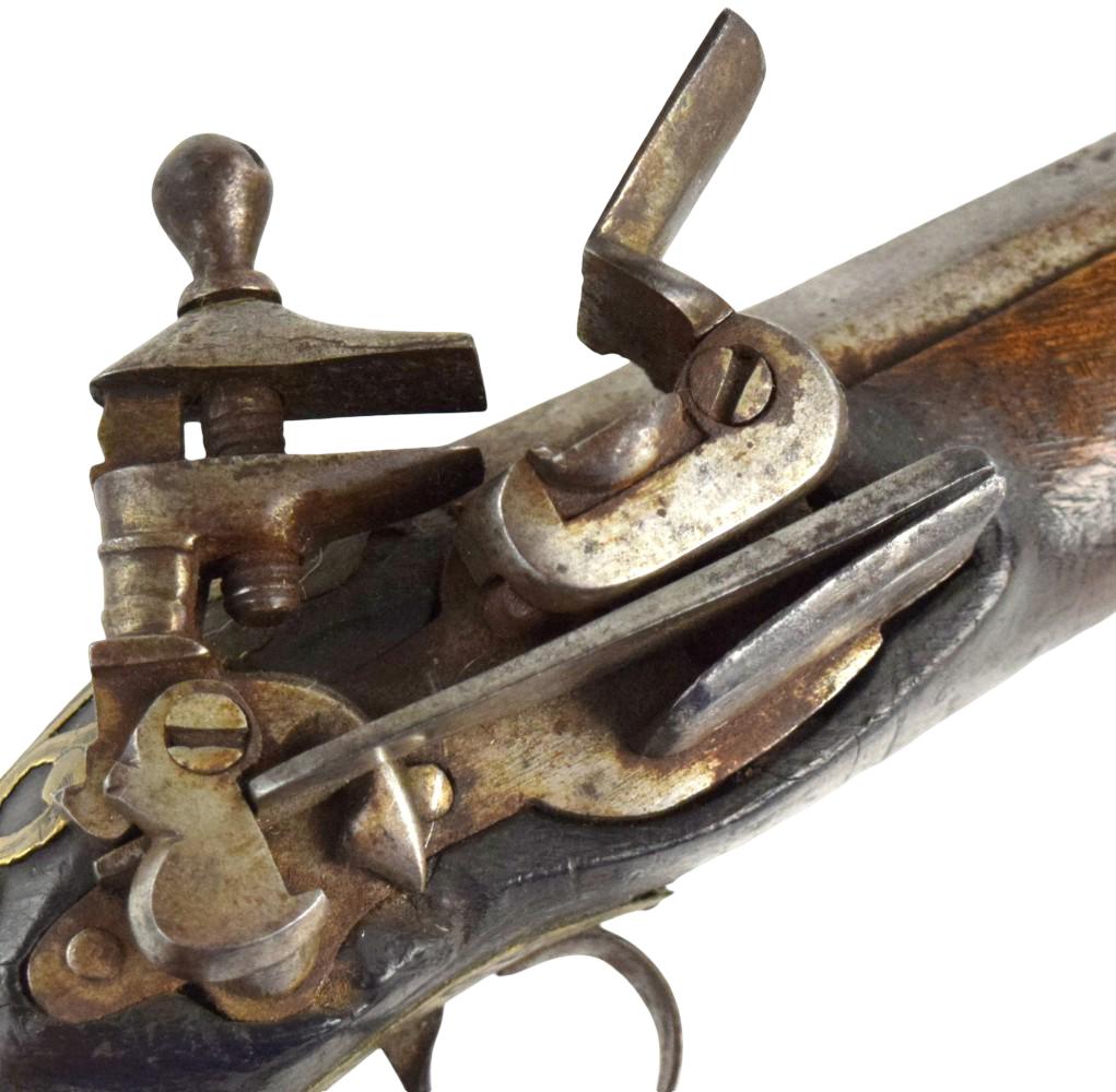 ANTIQUE LATE 18TH, EARLY 19TH C. SPANISH MIQUELET FLINTLOCK PISTOL