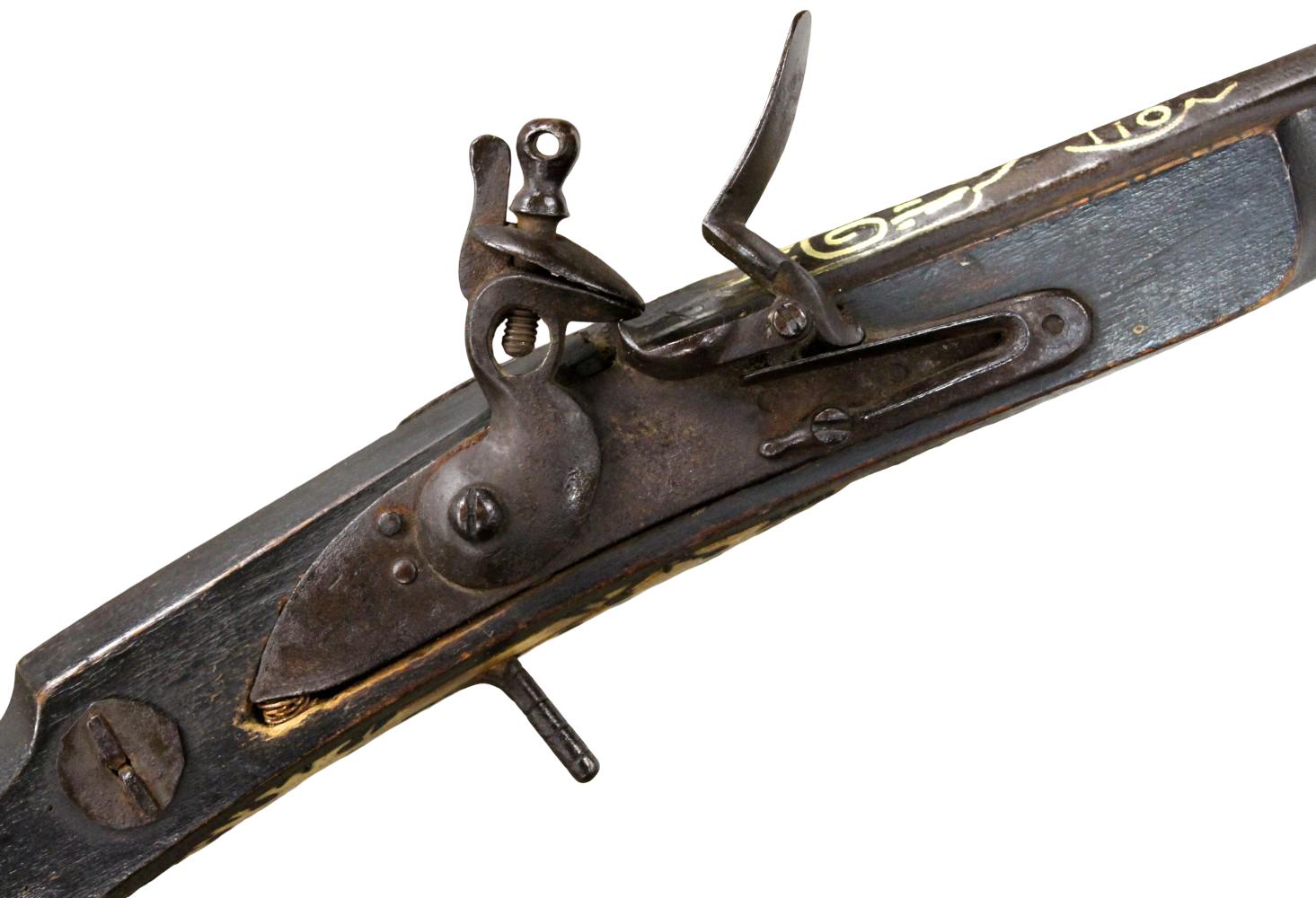 18TH-19TH C. INDO-PERSIAN SILVER-DECORATED FLINTLOCK RIFLE