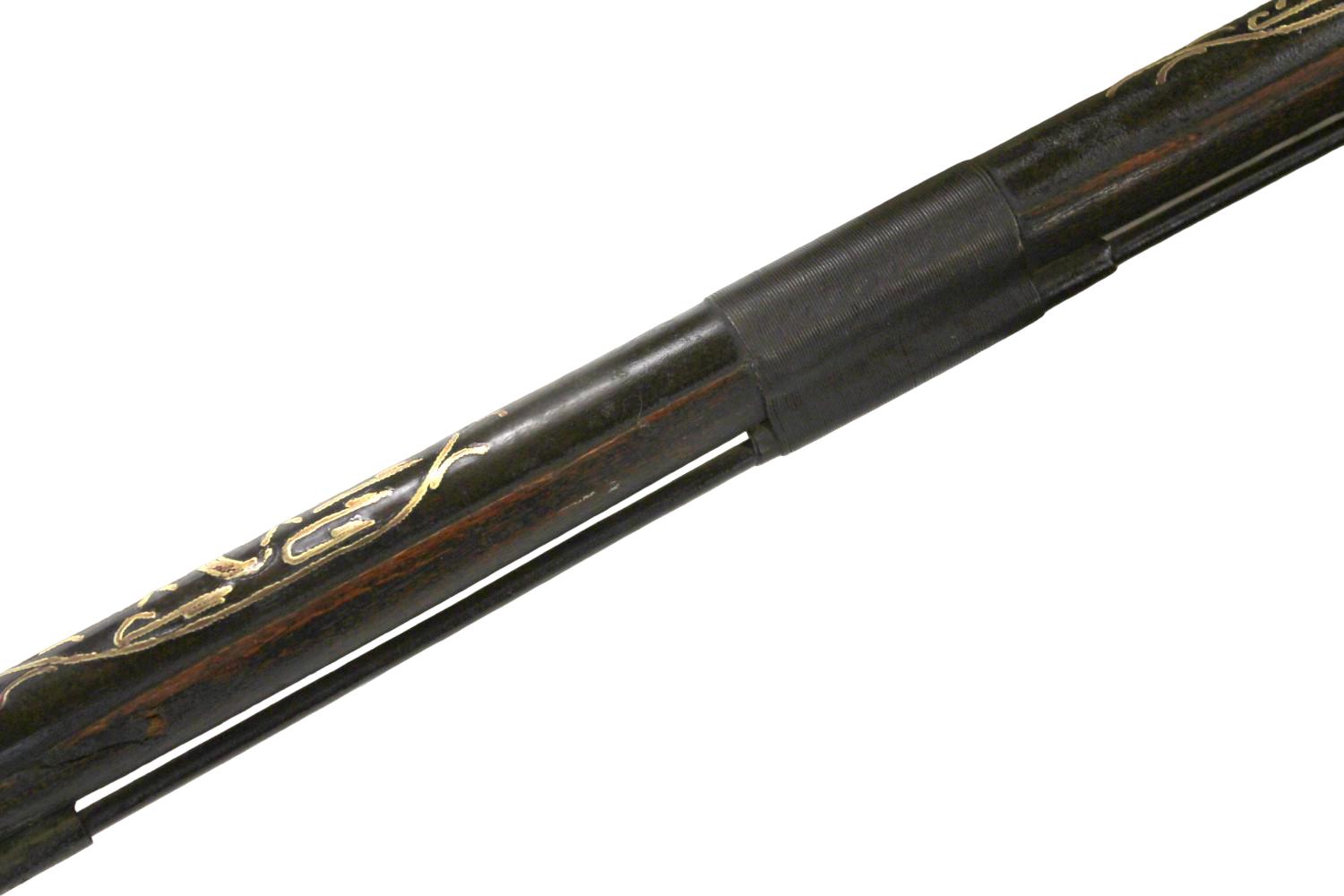 18TH-19TH C. INDO-PERSIAN SILVER-DECORATED FLINTLOCK RIFLE