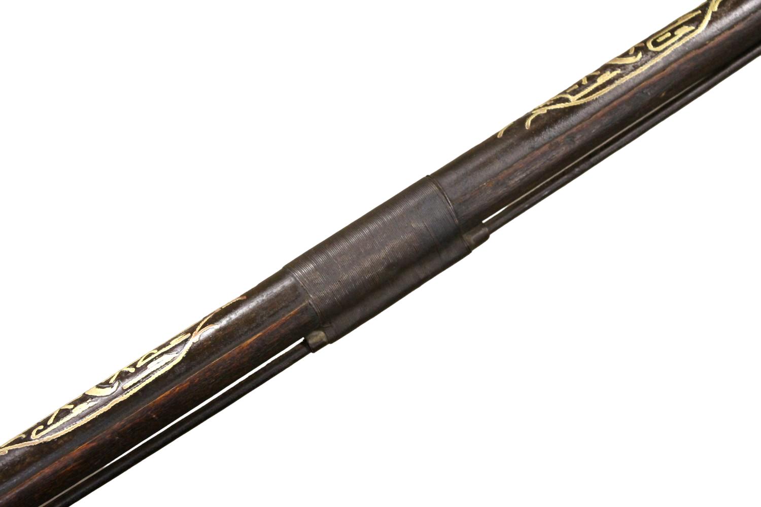 18TH-19TH C. INDO-PERSIAN SILVER-DECORATED FLINTLOCK RIFLE