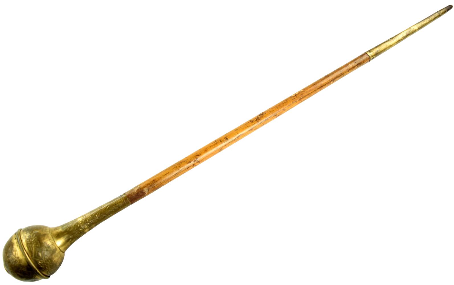 18th-19th C. Scottish Engraved Brass Mace