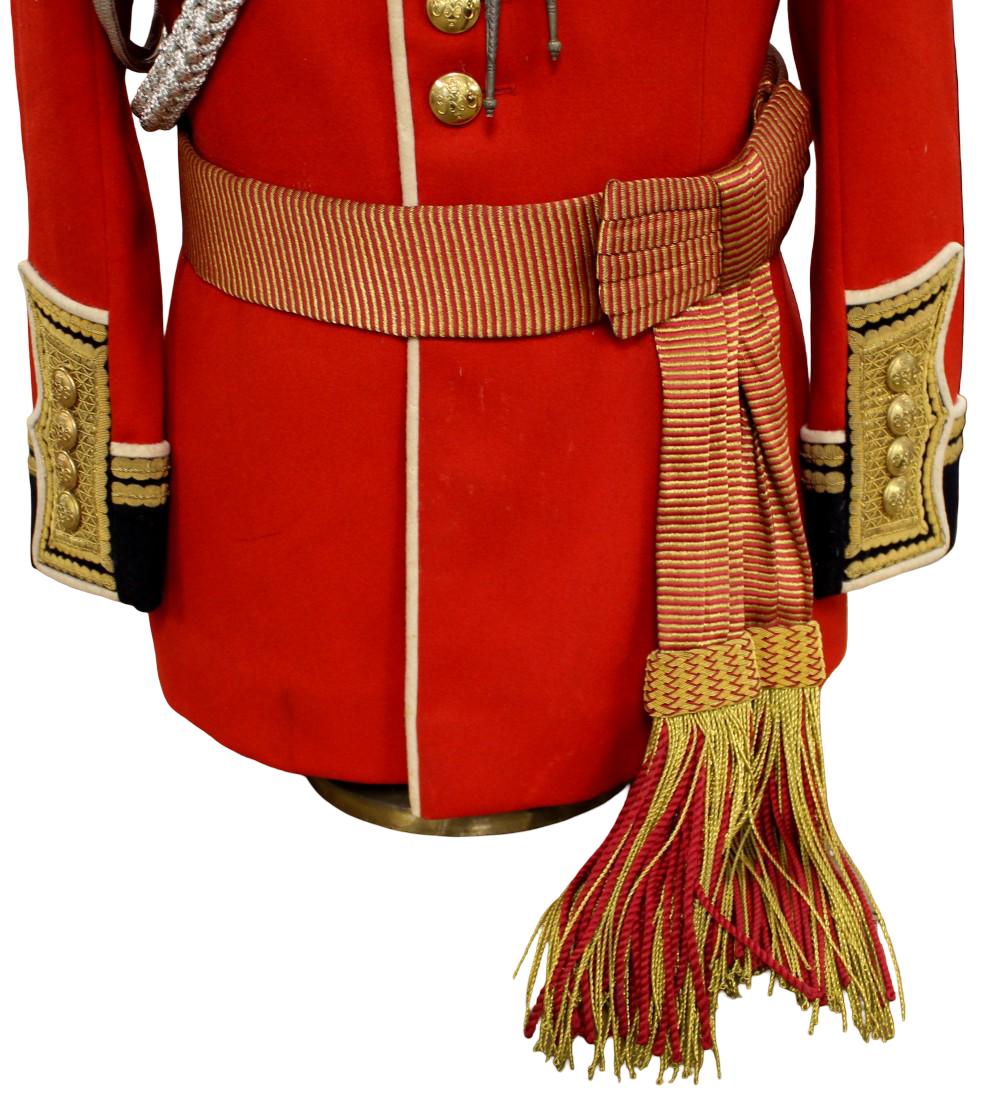 BRITISH FOOT GUARDS OFFICERS SCARLET FULL DRESS UNIFORM WITH BEARSKIN and GSM