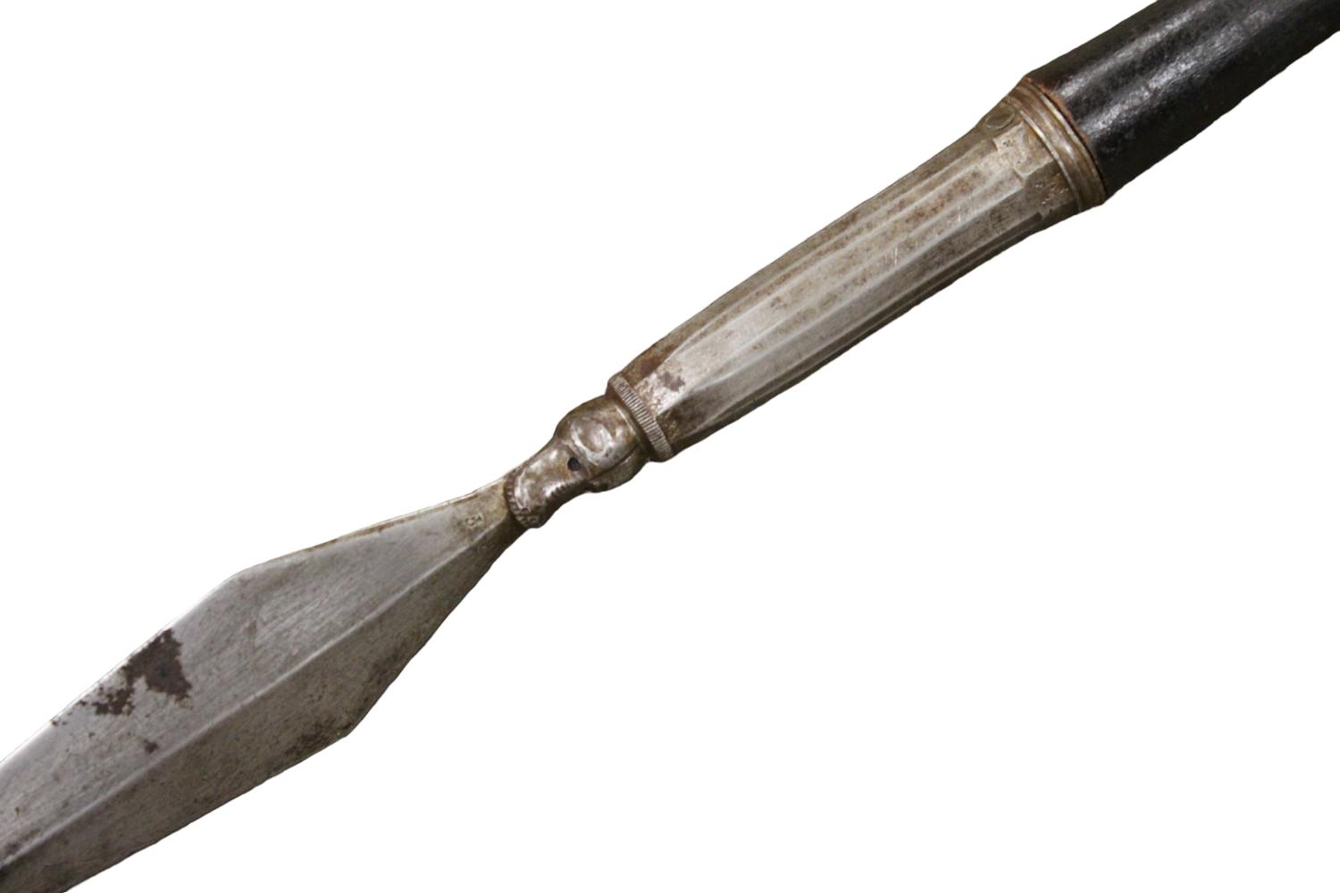 RARE 17THâ18TH C. FIGURAL HUNTING SPEAR POLEARM, "P.F." MARKED