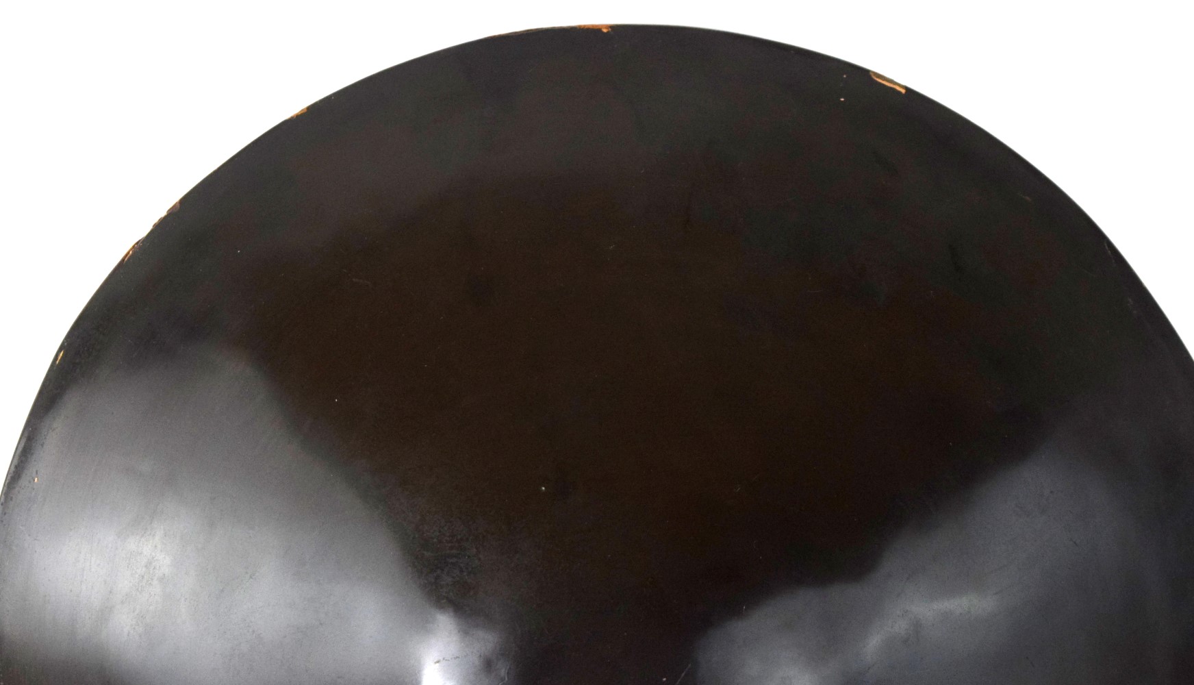 Nice Antique Japanese Samurai JINGASA Hat Helmet of Brown & Gold Lacquer. Circa 19th Century