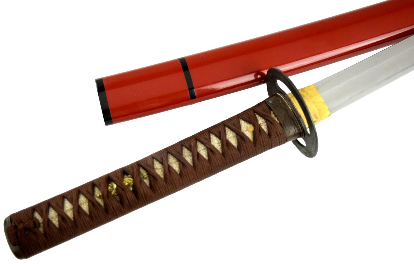 Early 1500 Koto katana, 27 and 1/2 inch length of cutting edge, exceptional condition blade and mounts.