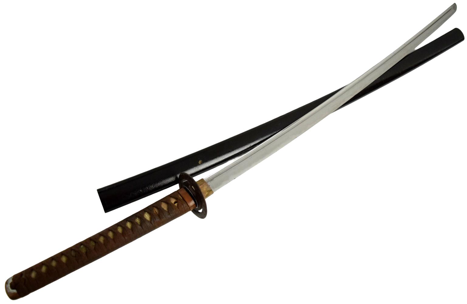 Early 1600's Shinto katana, 29 inch length of cutting edge, signed Dewa Daijo Fujiwara Kunimichi
