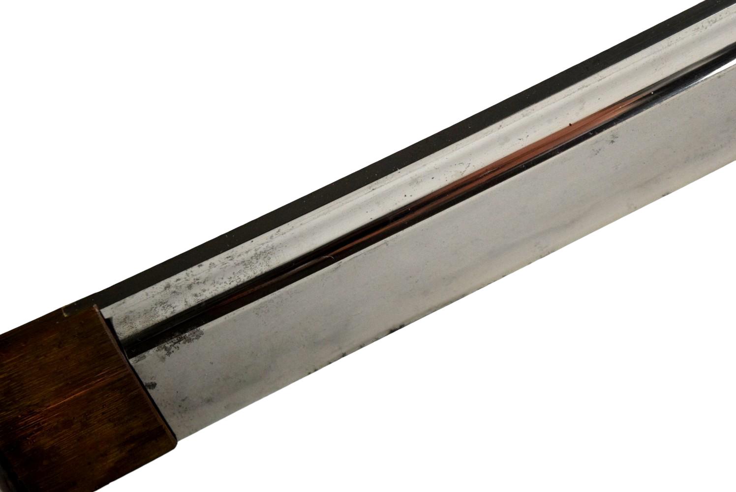 Early 1600's Shinto katana, 29 inch length of cutting edge, signed Dewa Daijo Fujiwara Kunimichi