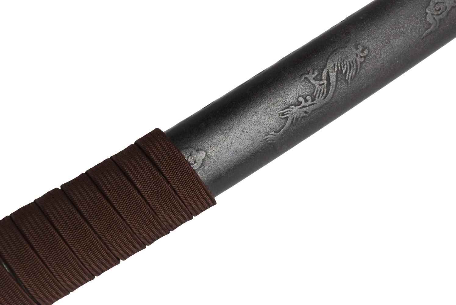 Shinto katana, 27 and 1/2 inch length of cutting edge, signed Ganmaku, ca. late 1500âs.