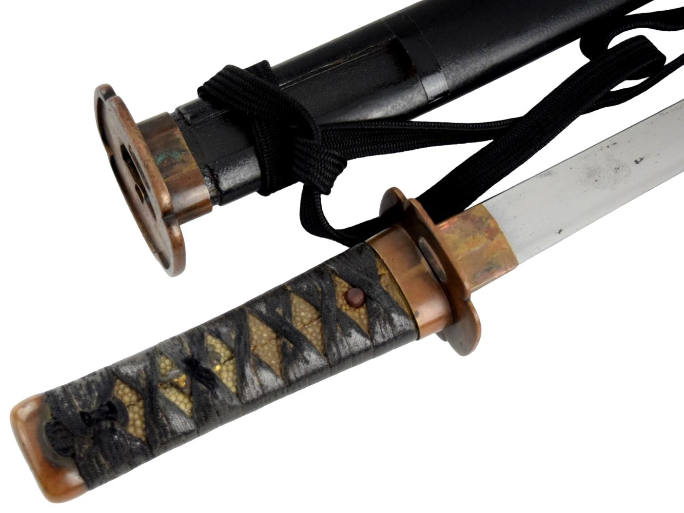 Shinto tanto, 10 inch length of cutting edge, signed Kunikane, ca. 1600's.
