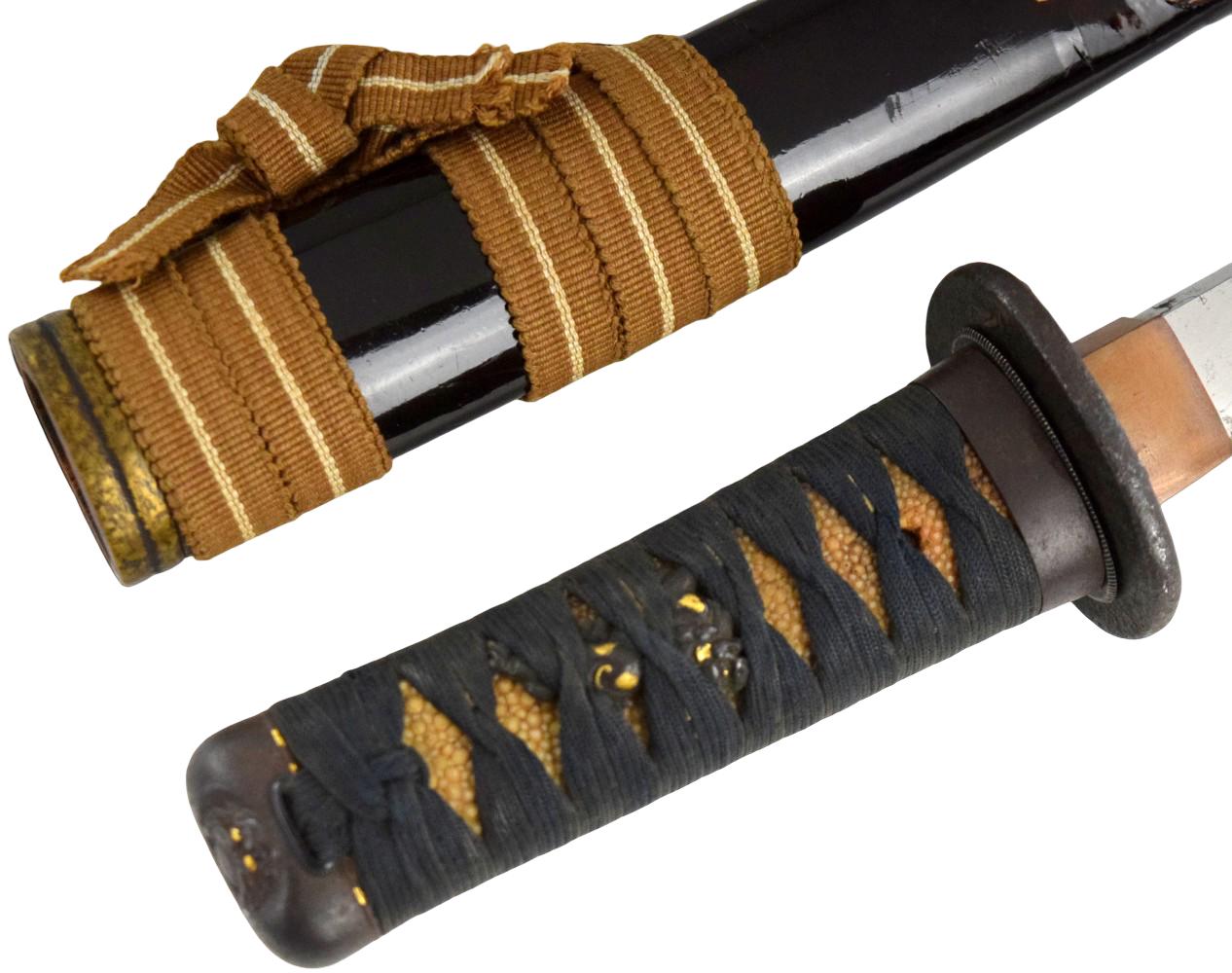 Koto tanto, 8 and 1/2 inch length of cutting edge, unsigned yoroi doshi armor piecer, ca. 1500's.