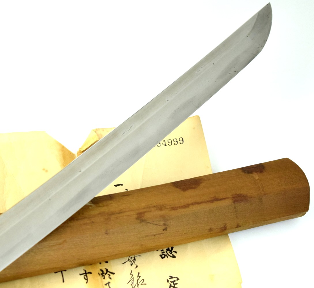 Japanese Edo period Wakizashi Sword ~ Old NBTHK Kanteisho attributed Echizen Shimosaka school