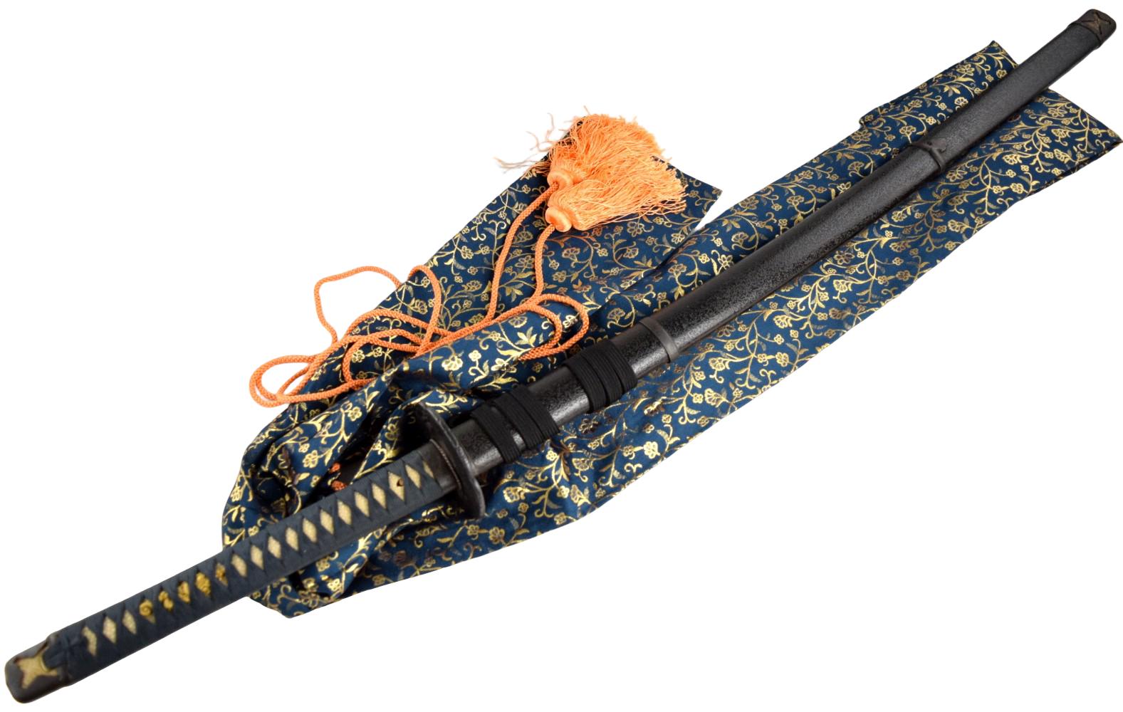A long strong massive and stout very healthy big Japanese sword, 19th century katana in very clean polish and in full old Edo samurai mounts