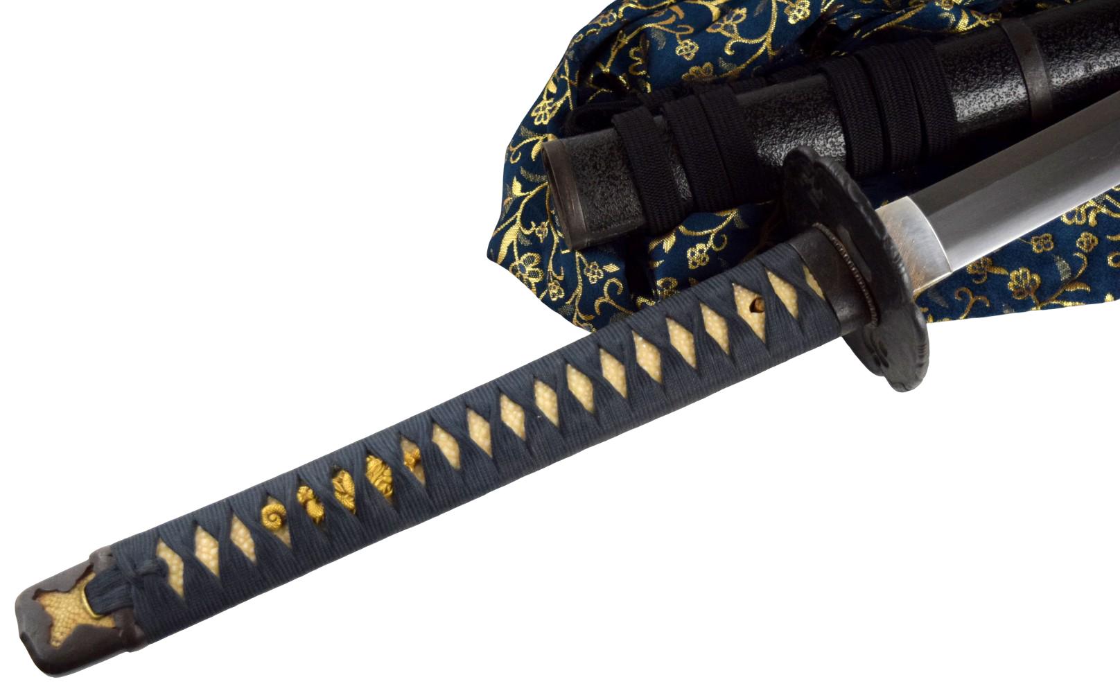 A long strong massive and stout very healthy big Japanese sword, 19th century katana in very clean polish and in full old Edo samurai mounts