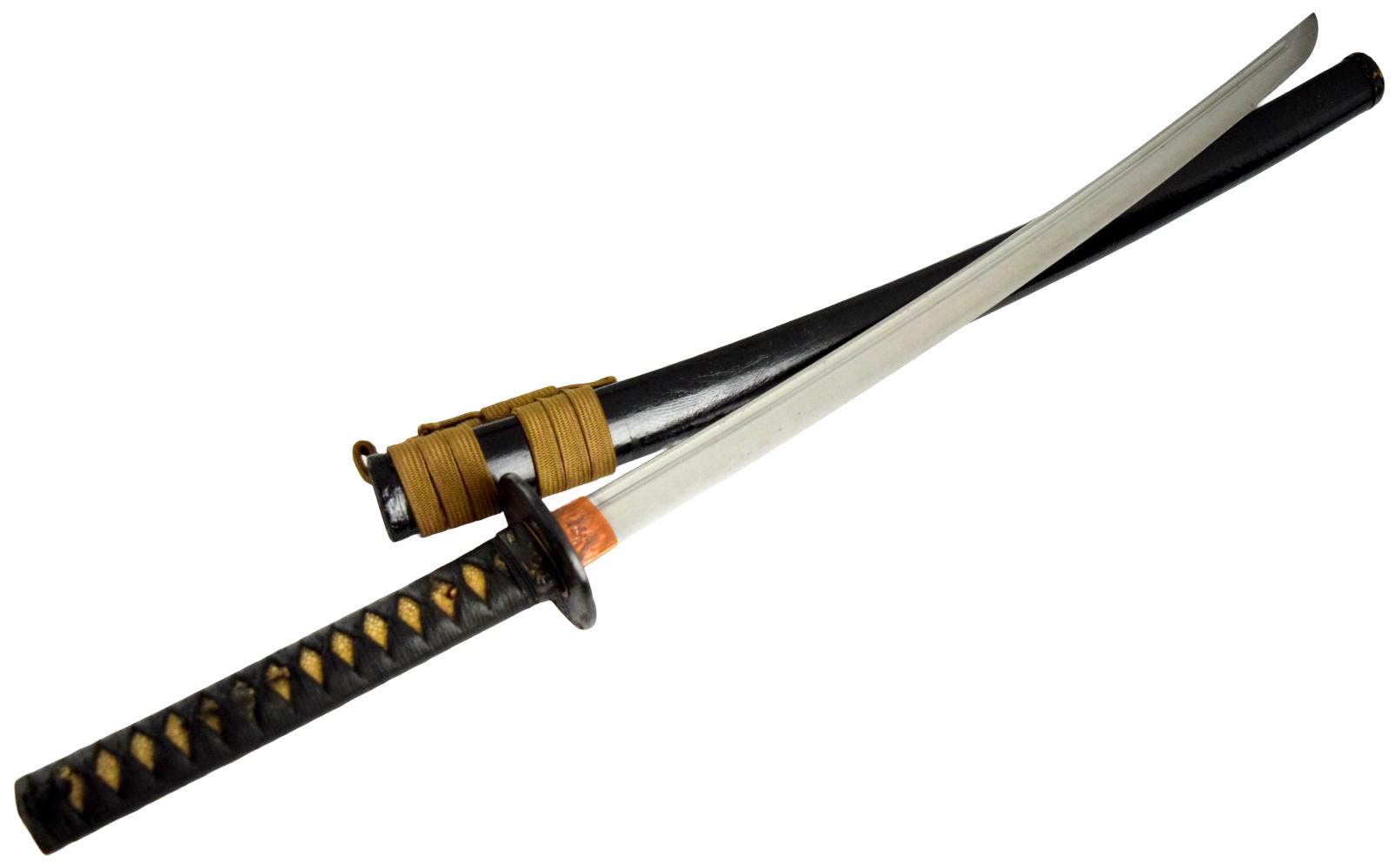 Attractive and heathy old koto Japanese sword wakizashi 14th / 16th century blade in full old Samurai mount with old Edo fittings.