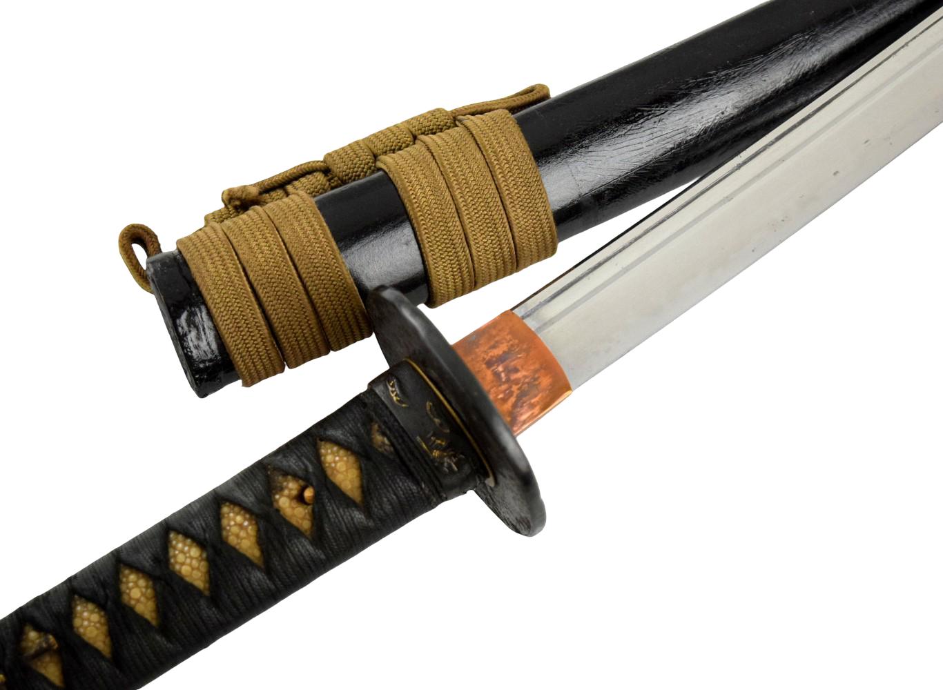 Attractive and heathy old koto Japanese sword wakizashi 14th / 16th century blade in full old Samurai mount with old Edo fittings.