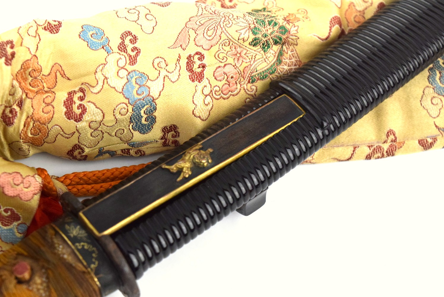 Nice Edo Period Japanese Samurai SHOBU ZUKURI Wakizashi Sword Dagger, Mumei KOTO era Blade. Nice Mounts, Signed Kozuka Knife.