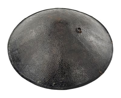 Very Good Antique MeiJi era Japanese Samurai Lacquered Metal JINGASA Helmet Hat. Size: D: 14 