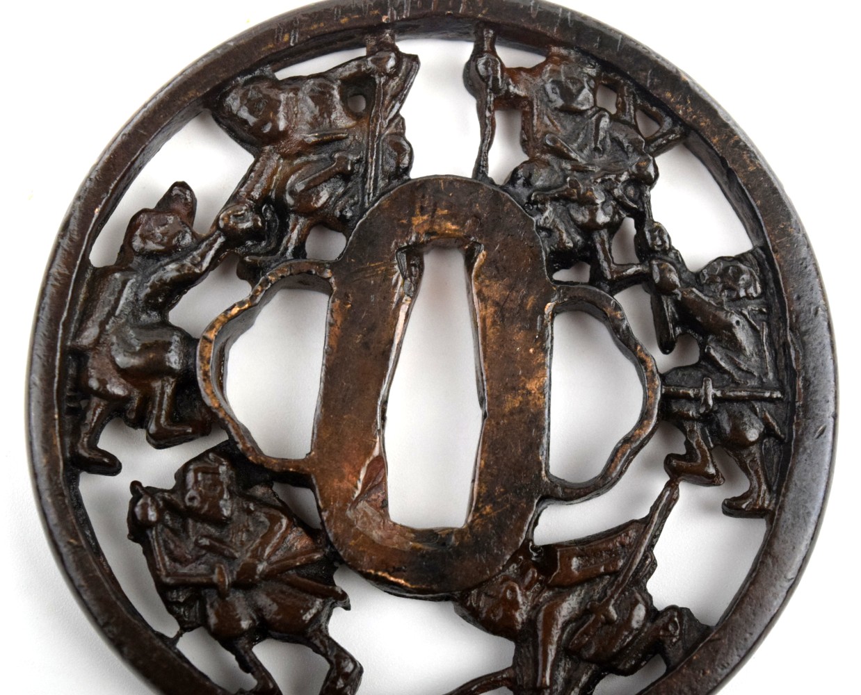 Antique Japanese TSUBA, a Samurai Sword / Dagger Guard.