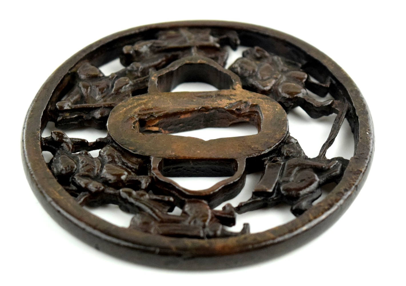 Antique Japanese TSUBA, a Samurai Sword / Dagger Guard.
