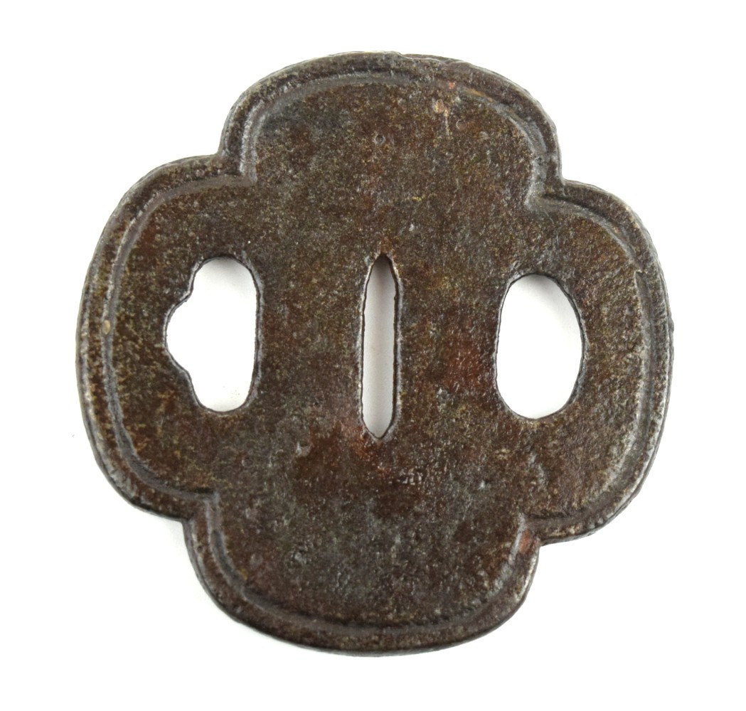 Antique Japanese TSUBA, a Samurai Sword / Dagger Guard.