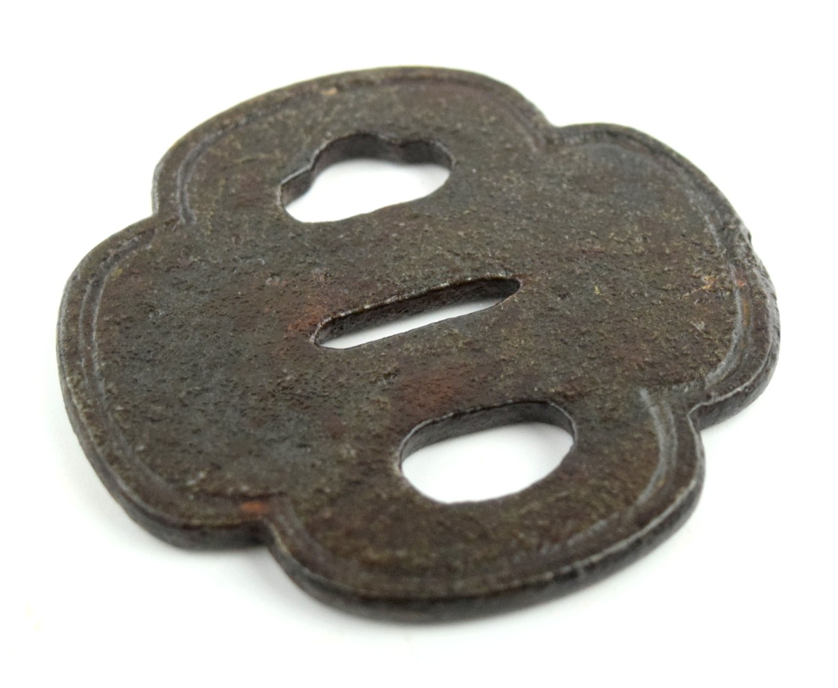 Antique Japanese TSUBA, a Samurai Sword / Dagger Guard.