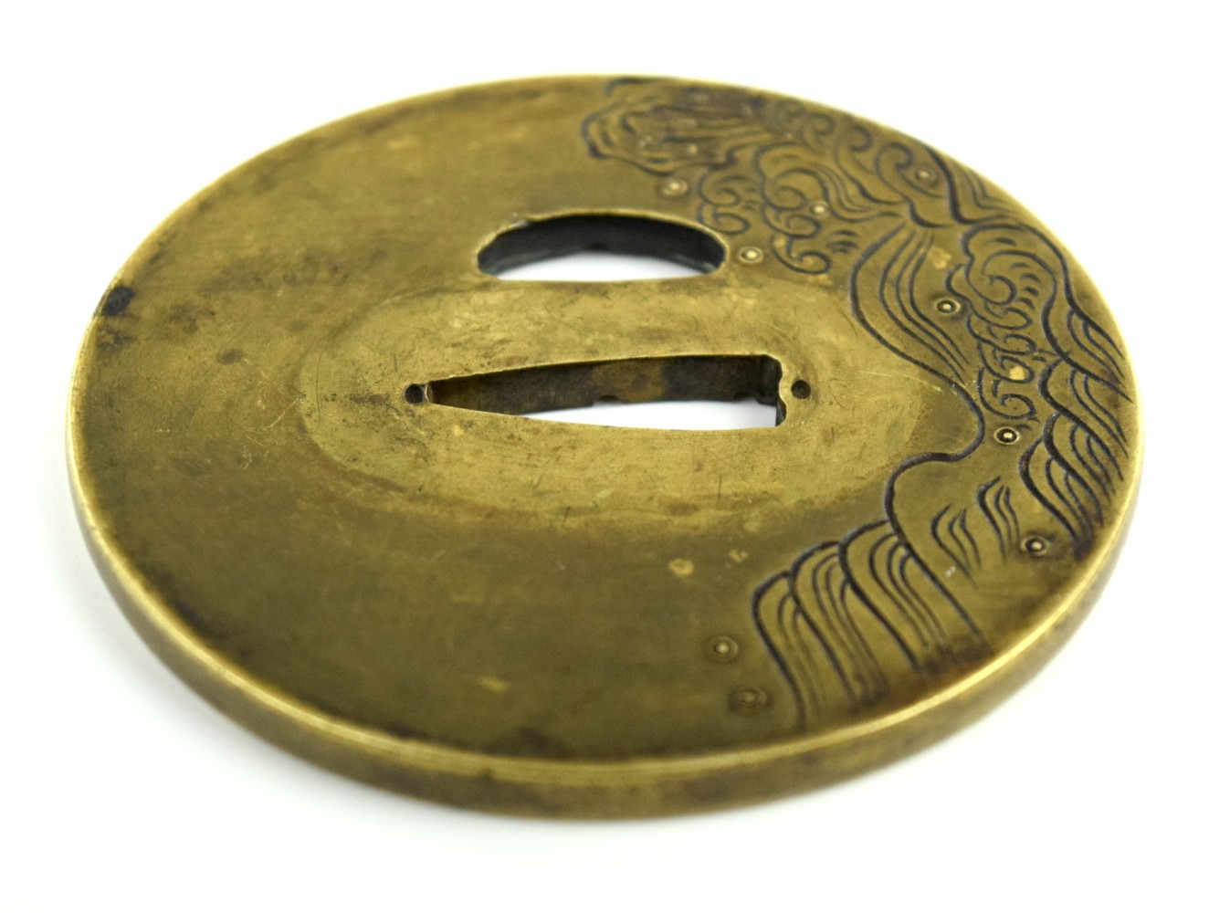 Antique Japanese TSUBA, a Samurai Sword / Dagger Guard.