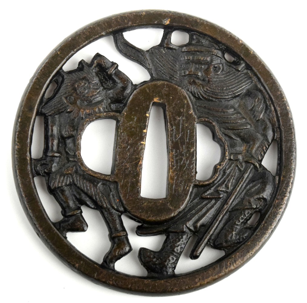 Antique Japanese TSUBA, a Samurai Sword / Dagger Guard