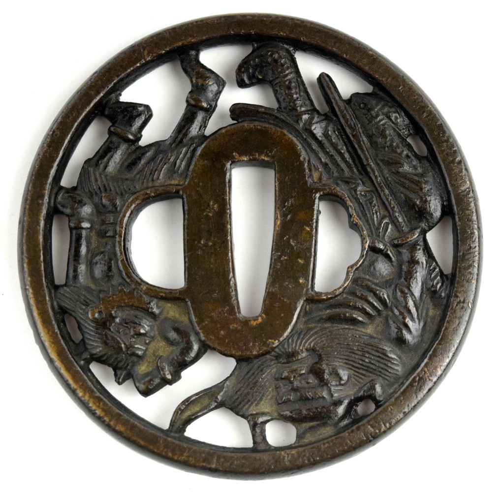 Antique Japanese TSUBA, a Samurai Sword / Dagger Guard
