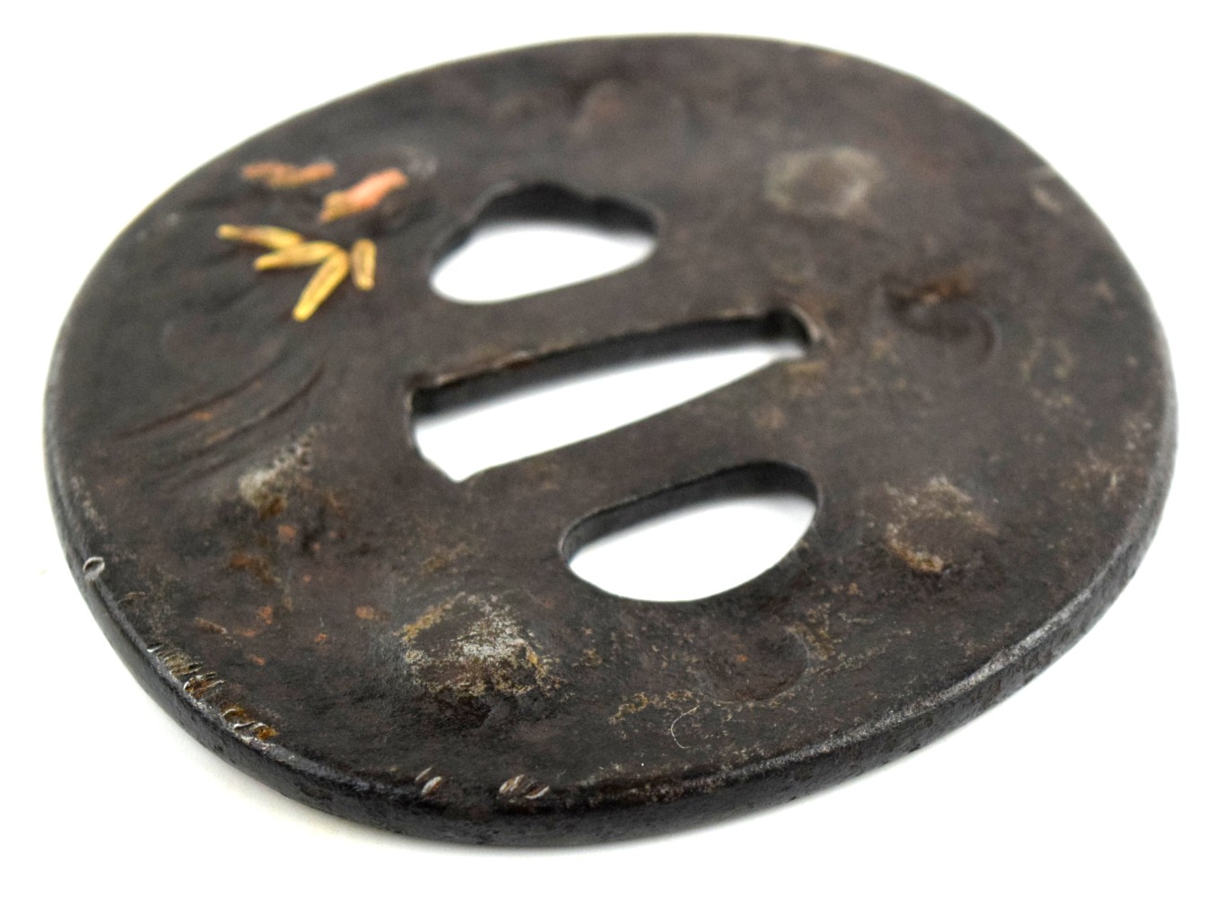 Antique Japanese TSUBA, a Samurai Sword / Dagger Guard.