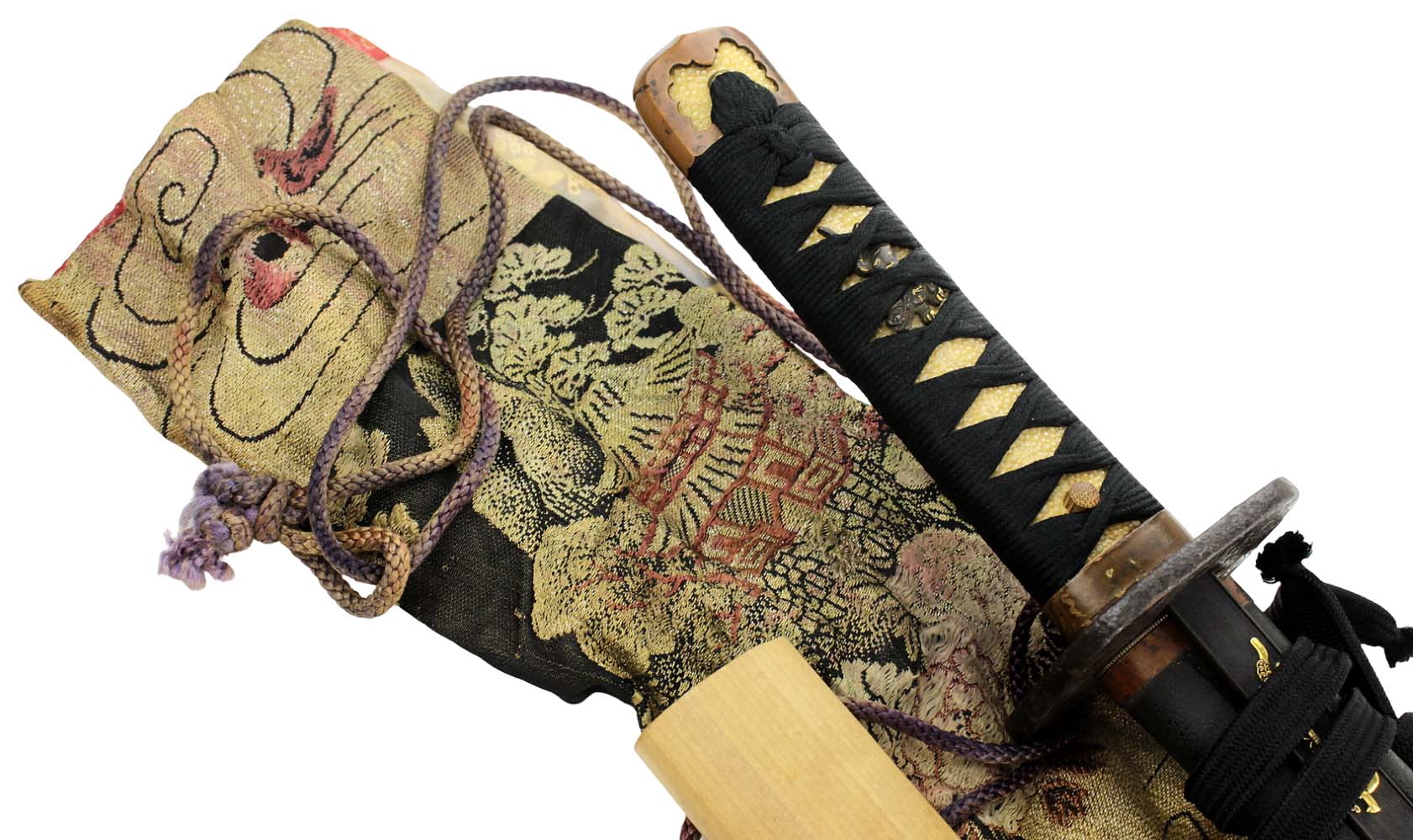 Very Nice Edo period Japanese Samurai WAKIZASHI Sword, Koto Blade with Great Hamon & Grain Patterns