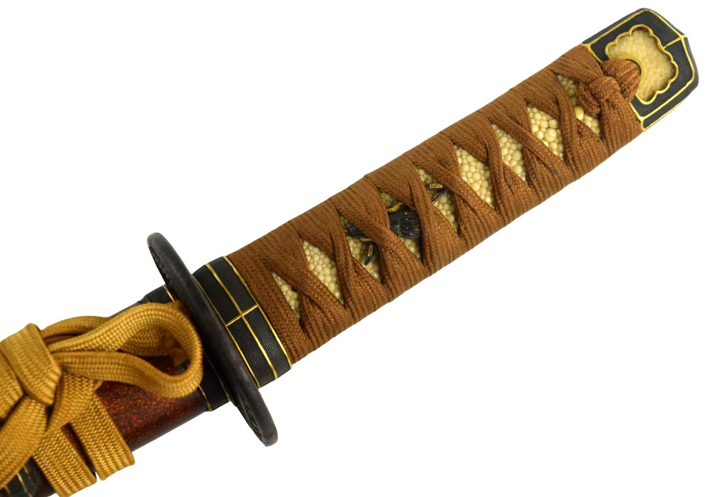 FINE JAPANESE EDO WAKIZASHI KOSHIRAE MOUNTS, NO BLADE