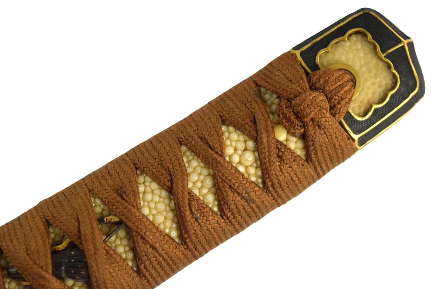 FINE JAPANESE EDO WAKIZASHI KOSHIRAE MOUNTS, NO BLADE