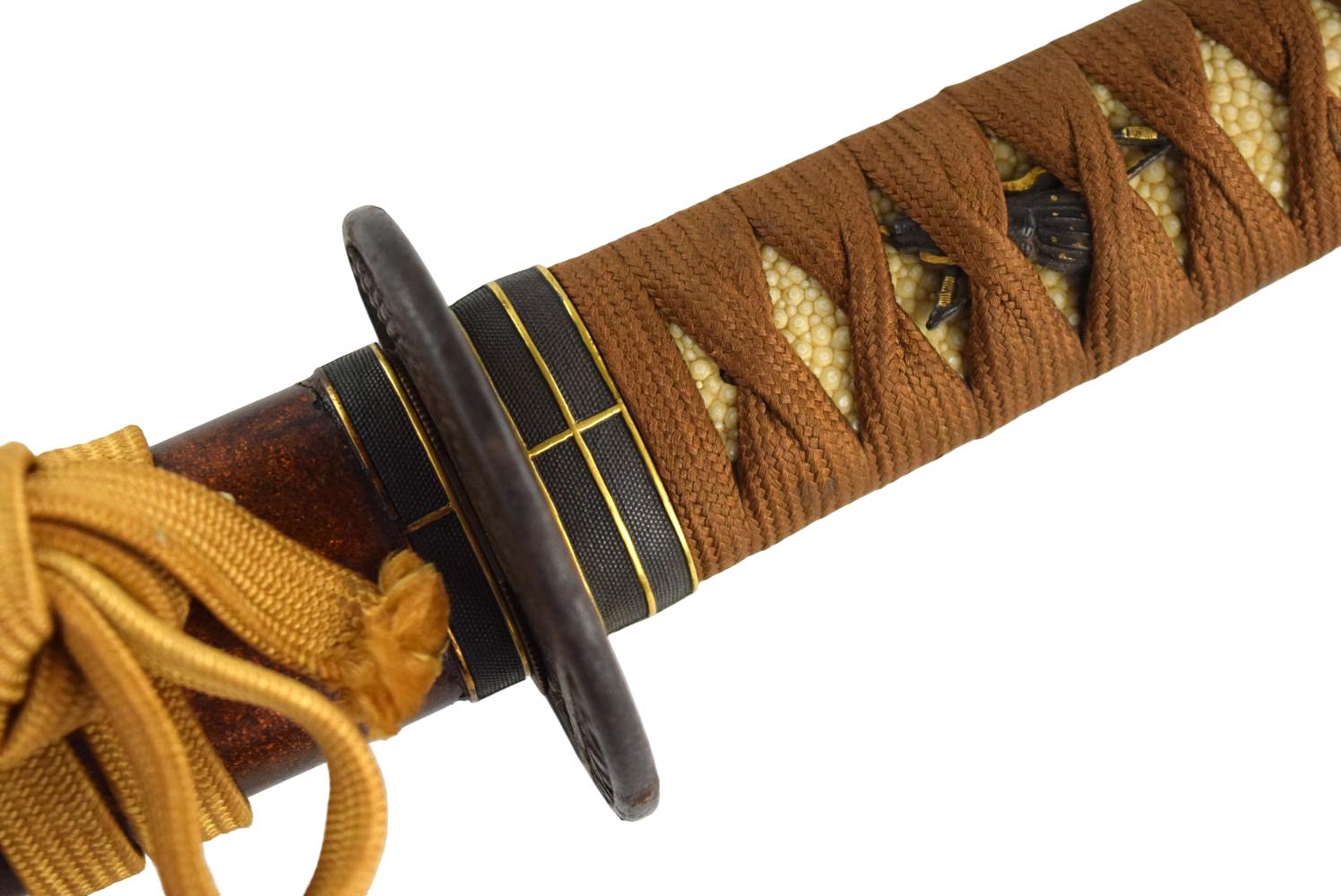 FINE JAPANESE EDO WAKIZASHI KOSHIRAE MOUNTS, NO BLADE