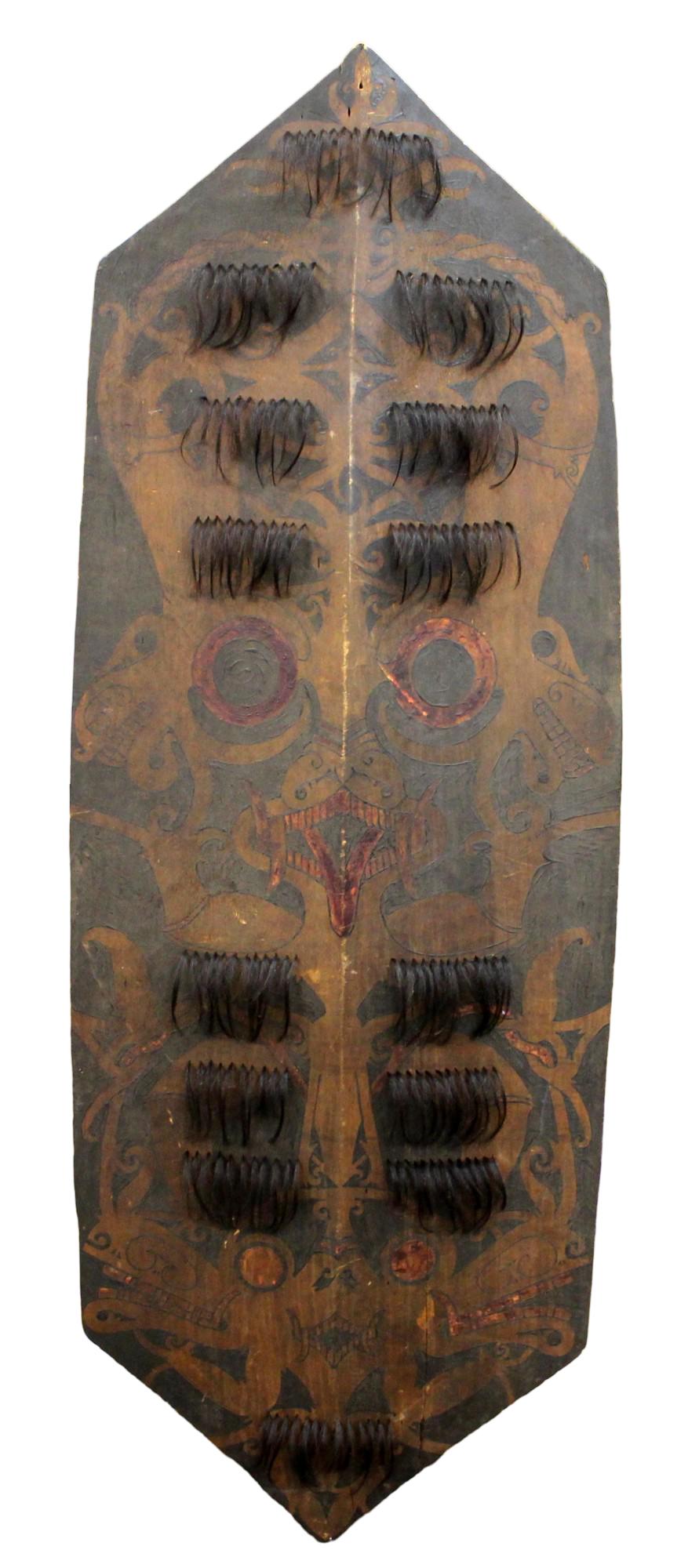 Rare Late 19th-early 20th c Dayak Kilau (or kelebit) Sheild