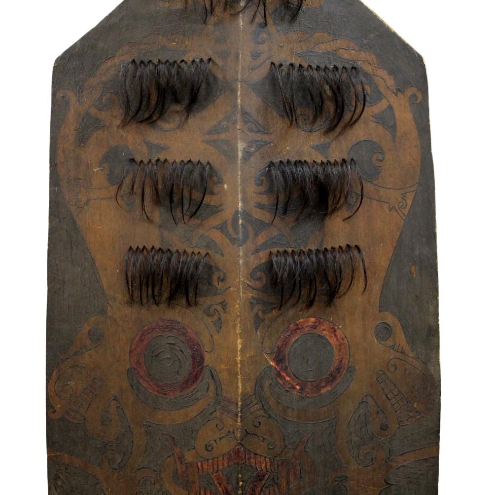 Rare Late 19th-early 20th c Dayak Kilau (or kelebit) Sheild